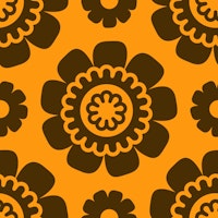 Simple daisy flowers pattern, yellow / 3204D carta da parati