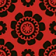 Simple daisy flowers pattern, dark red /3204F