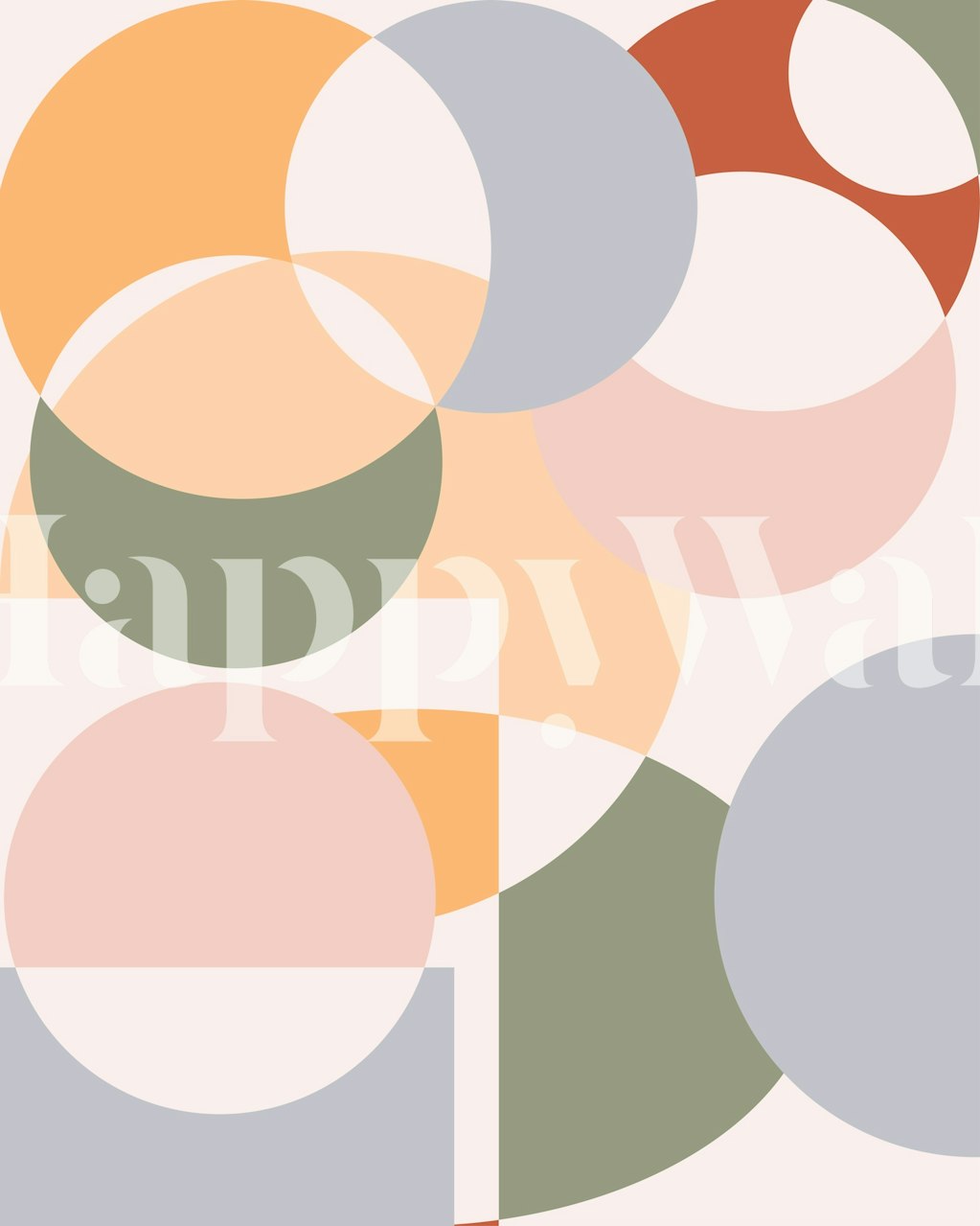 Abstract Art I wallpaper design in a room