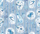 chinoiserie porcelain on blue stripes