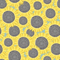 Yellow and blue sunflowers ταπετσαρία