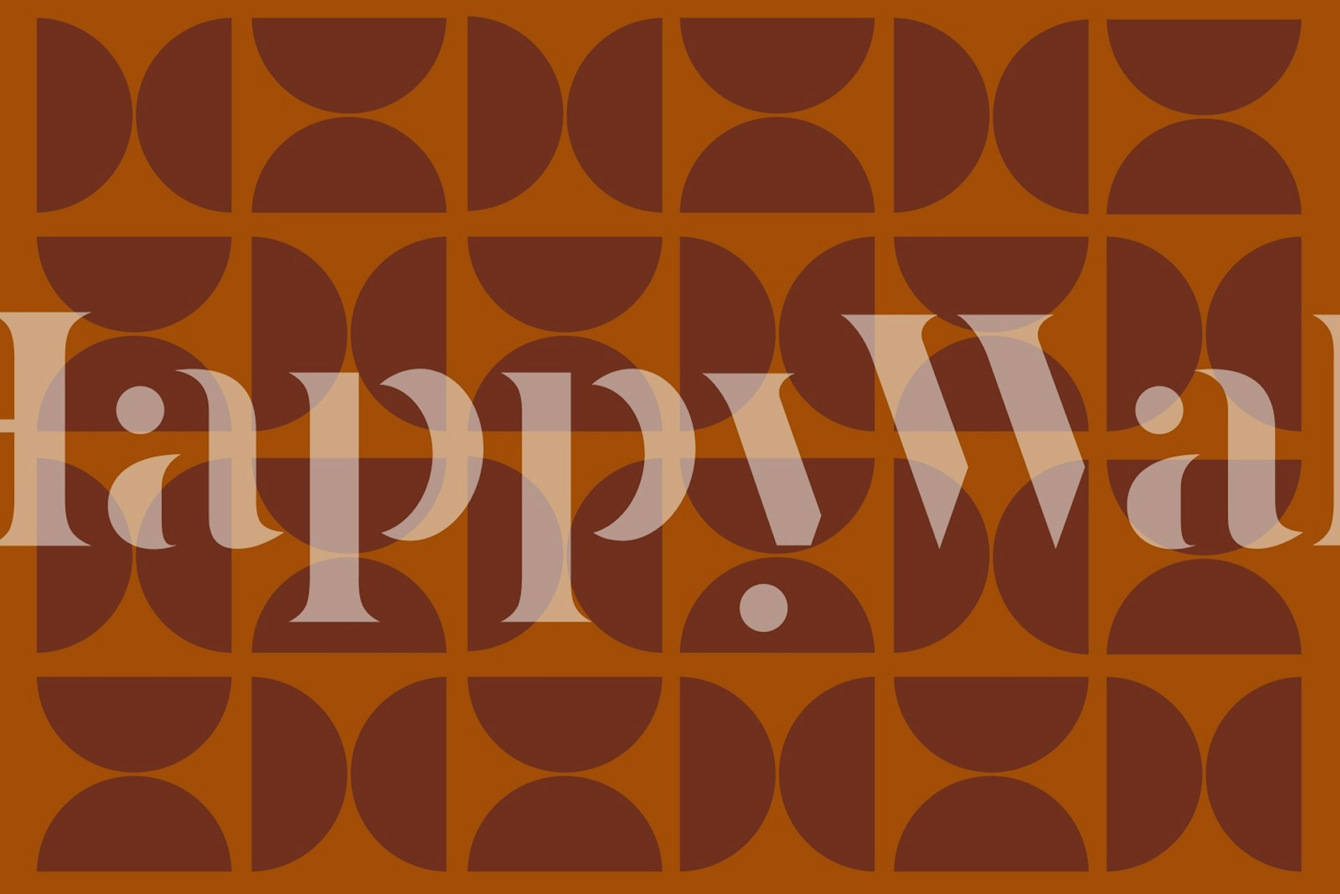 Modern orange mid-century contemporary wallpaper