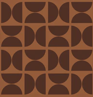 Modern Orange Mid-Century Contemporary Geo tapeet