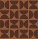 Modern Orange Mid-Century Contemporary Geo