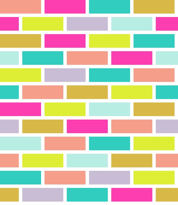 Bricks PATTERN 2 colorful