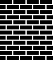 Bricks PATTERN 3 black and white ταπετσαρία