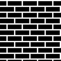 Bricks PATTERN 3 black and white carta da parati