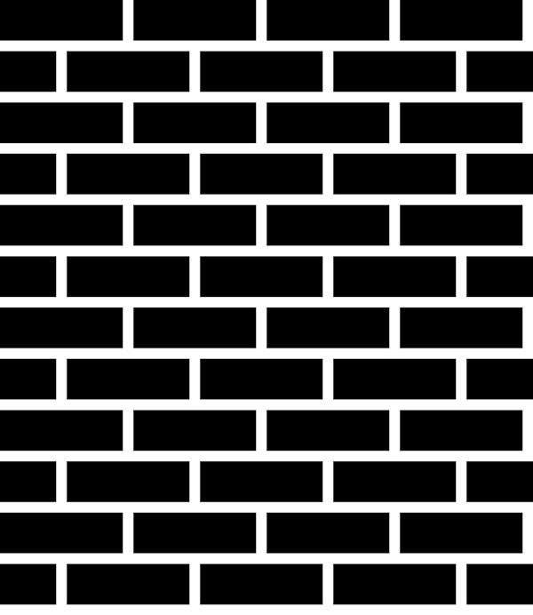 Bricks PATTERN 3 black and white