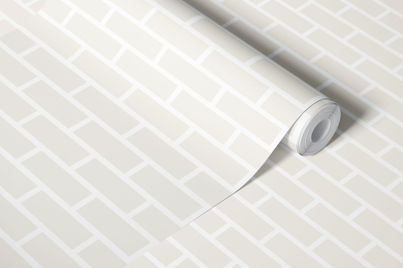 Bricks PATTERN 5 off white wallpaper roll