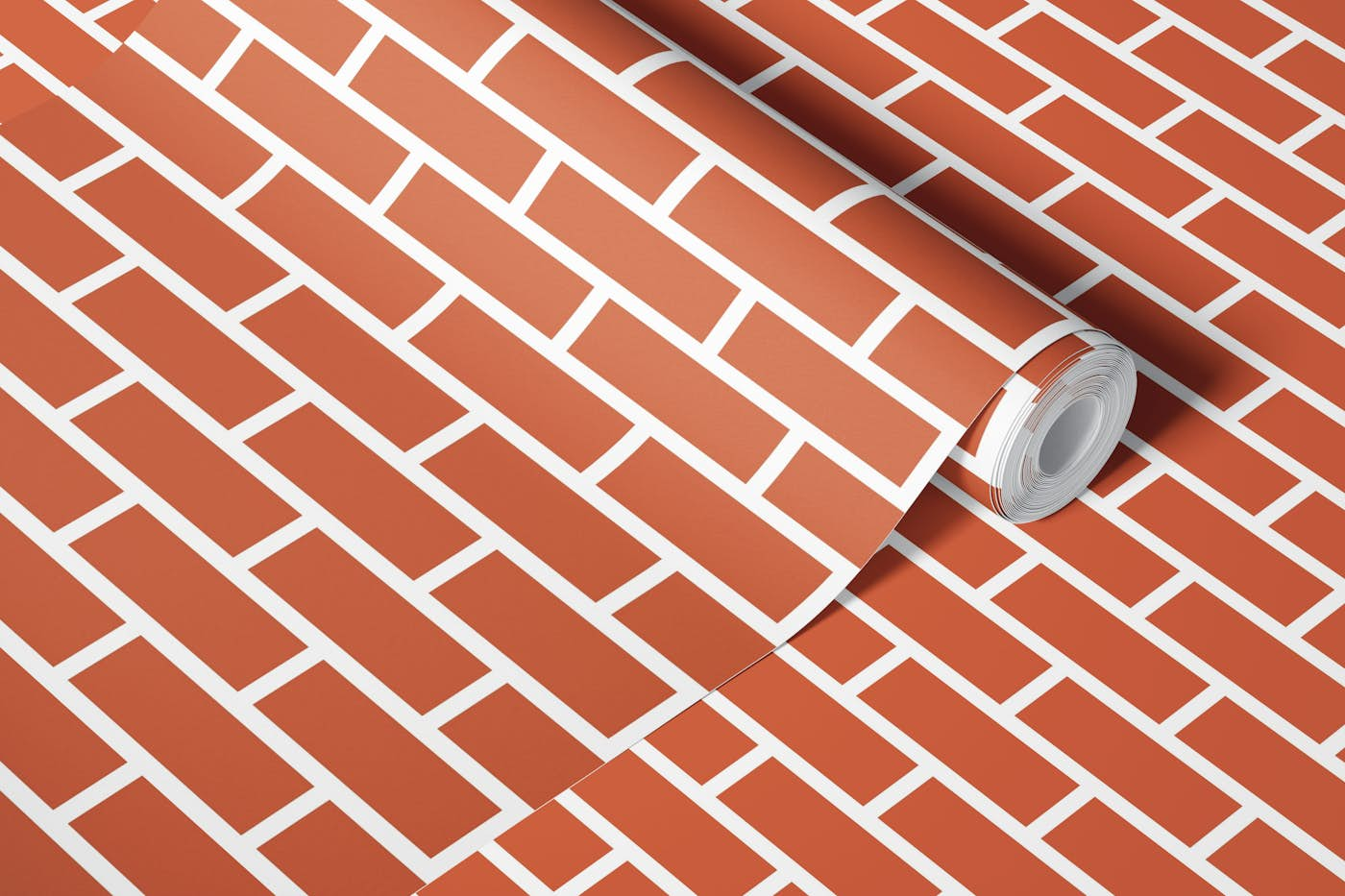 Bricks PATTERN 7 terracotta wallpaper roll