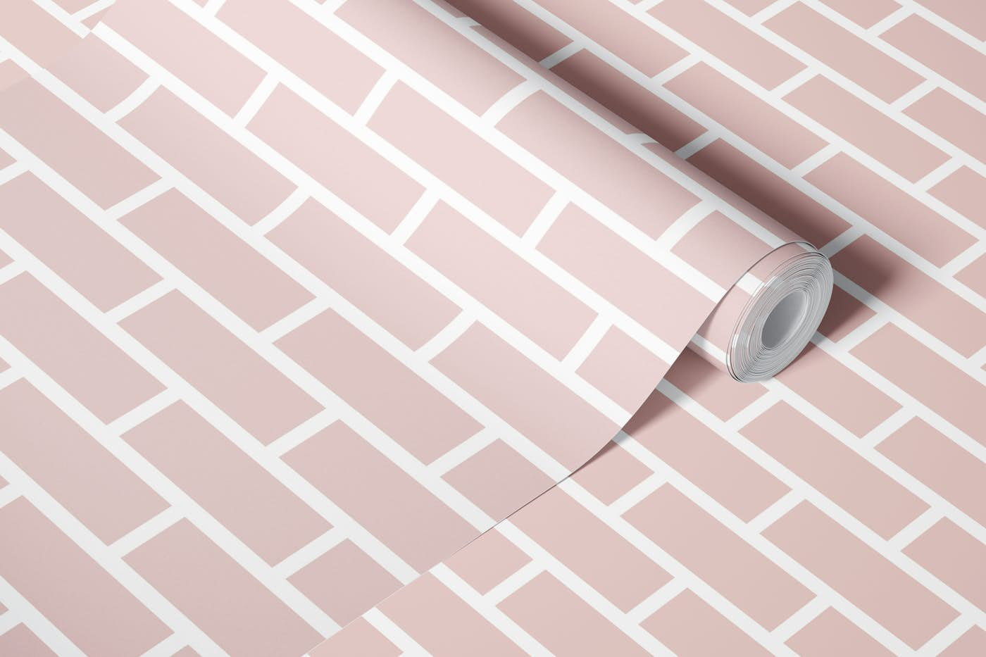 Pink brick wallpaper wallpaper roll