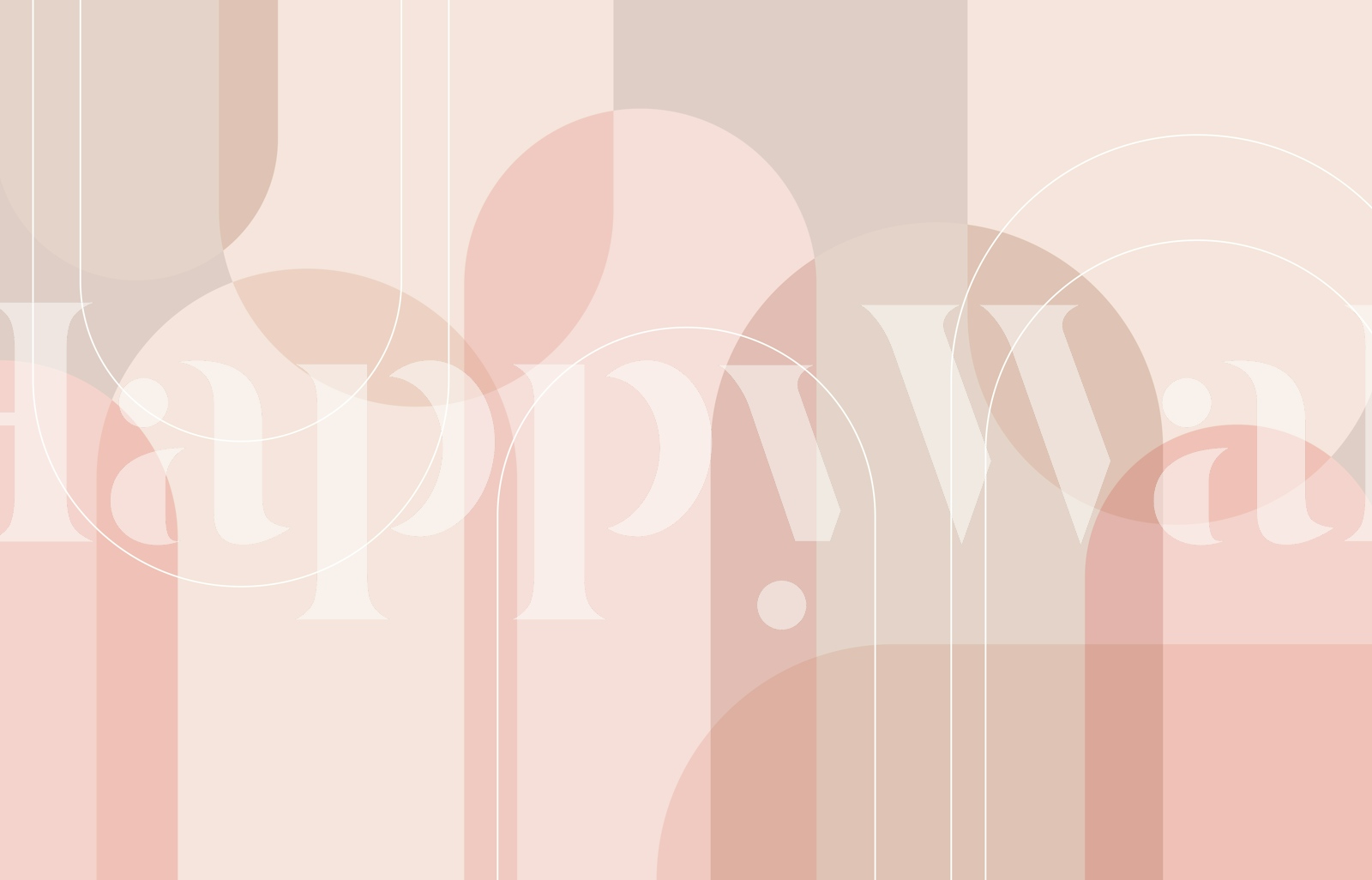 Abstract shapes in pink hues and soft tones wallpaper