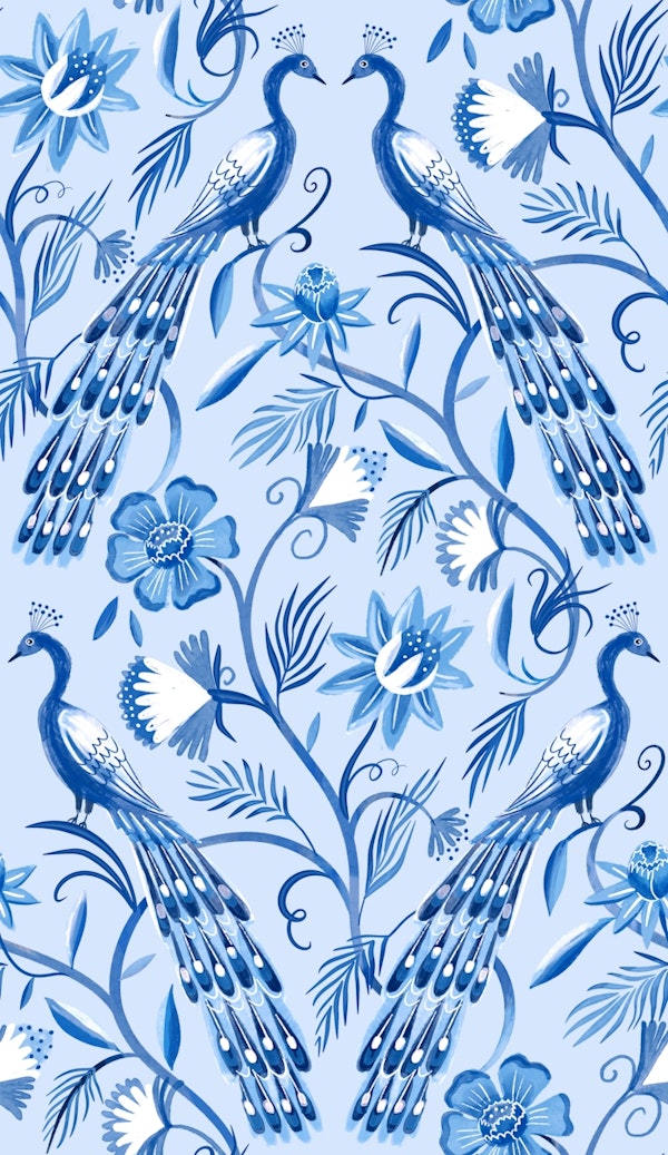 chinoiserie peacocks
