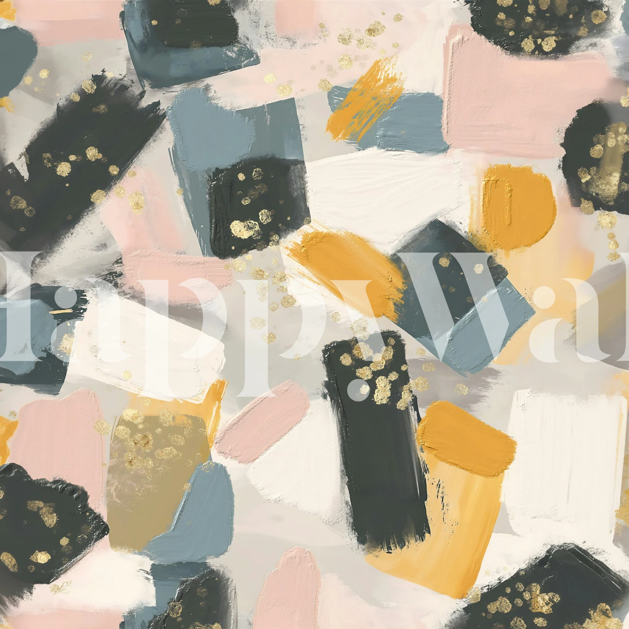 Colorful abstract brushstroke wallpaper in pastel shades