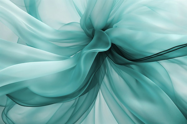 Tranquil Flow Abstract Dimension Ink Teal