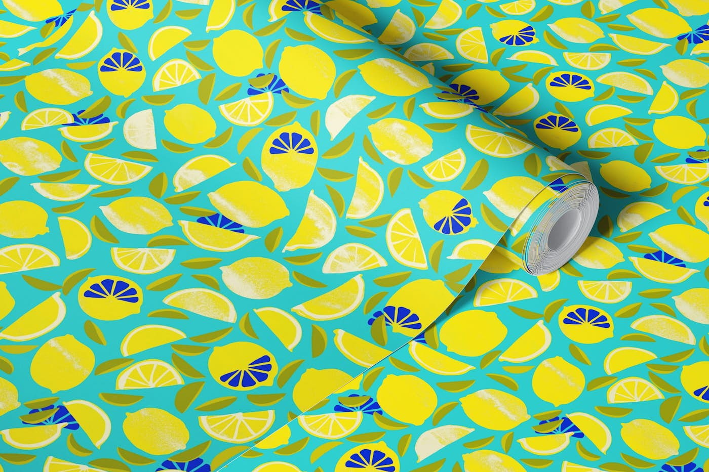 Lime lemon lemonade wallpaper roll