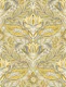 Botanical Damask in Golden Yellow and Grey