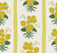 Grandmillennial Poppies Stripe - Yellow