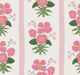 Grandmillennial Poppies Stripe - Pink