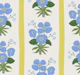 Grandmillennial Poppies Stripe - Blue