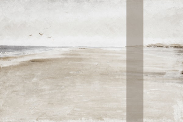 Vintage Collage Beach Landscape