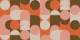 Bauhaus Circles - Brown Pink Orange Cream