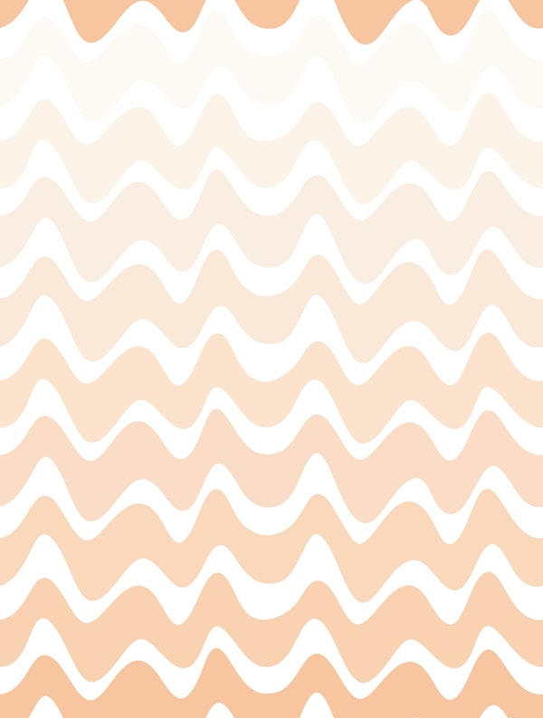Gradient Waves - Deep Peach