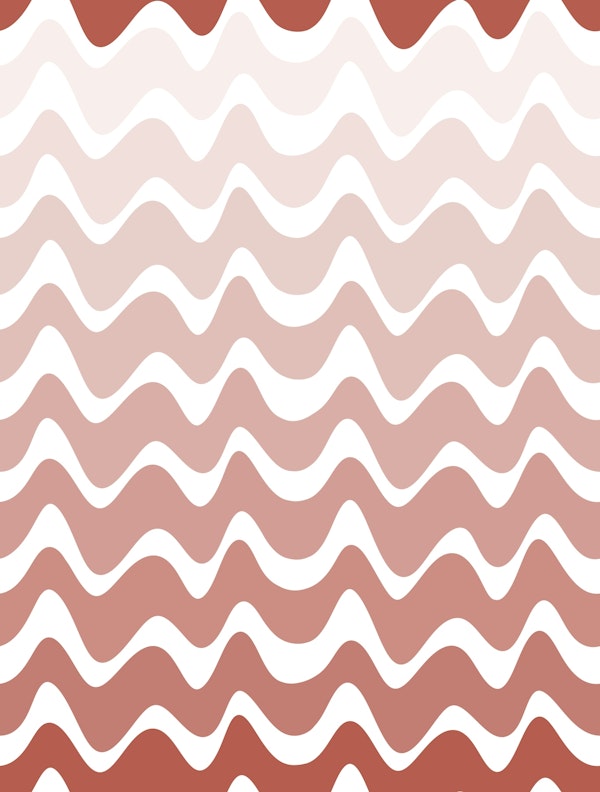 Gradient Waves - Rosy Peach