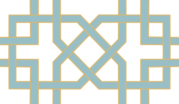 Arabesque art style 8 pale blue