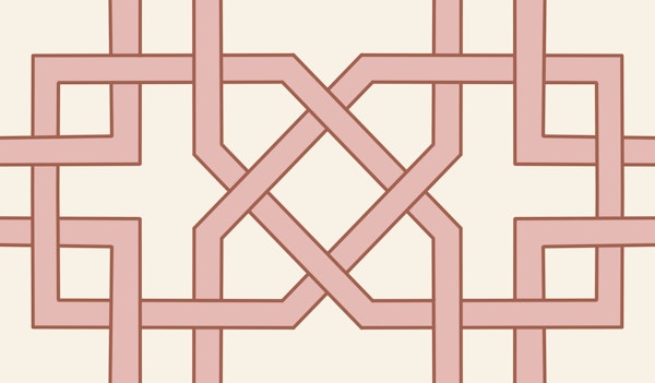Arabesque art style 8 pale pink