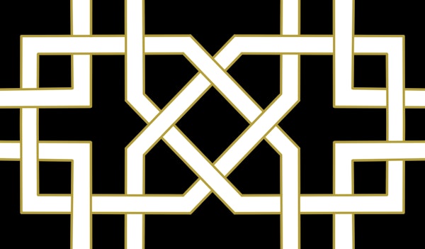 Arabesque art style 8 black and white