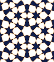 Arabesque art style 9 navy wallpaper