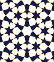 Arabesque art style 9 navy smaller wallpaper