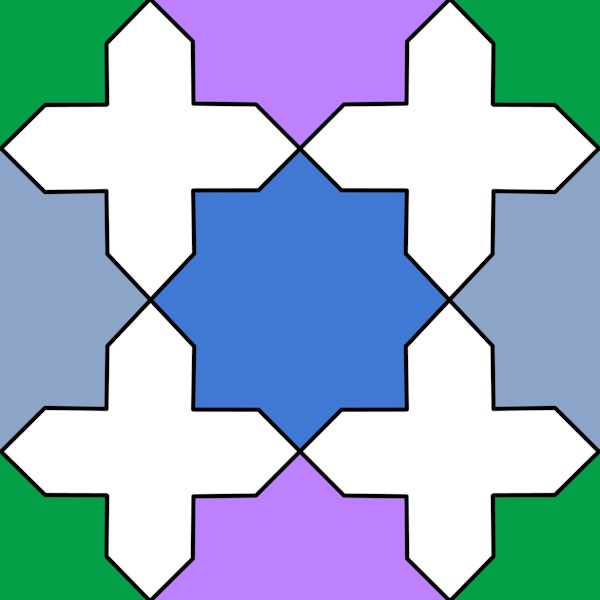 Arabesque art style 10 blue and purple