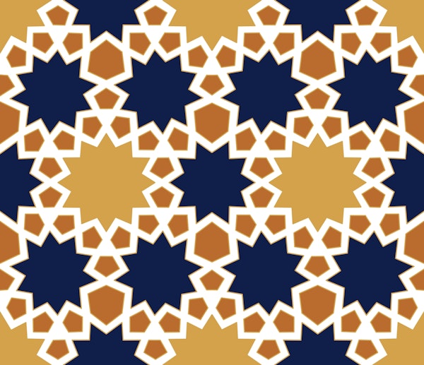 Arabesque art style 11 navy and gold