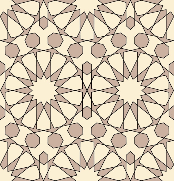Arabesque art style 17 beige