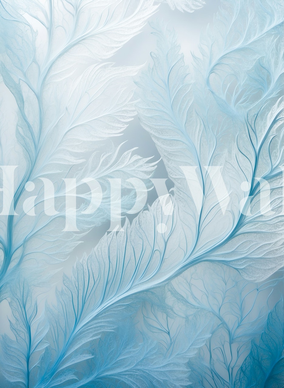 Pattern frost on window tapeta w pokoju