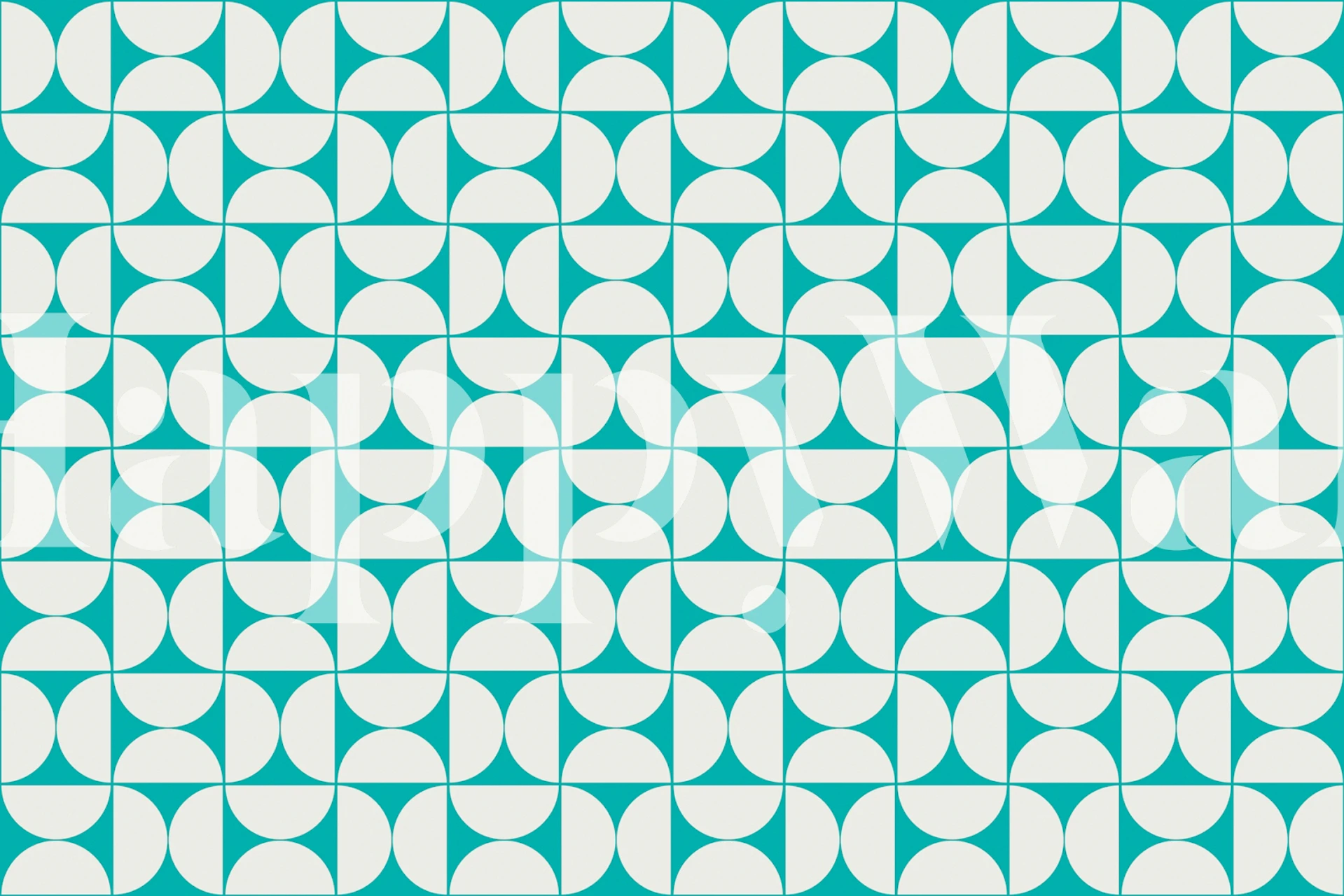 Mid-Century Modern patterned wallpaper in a room