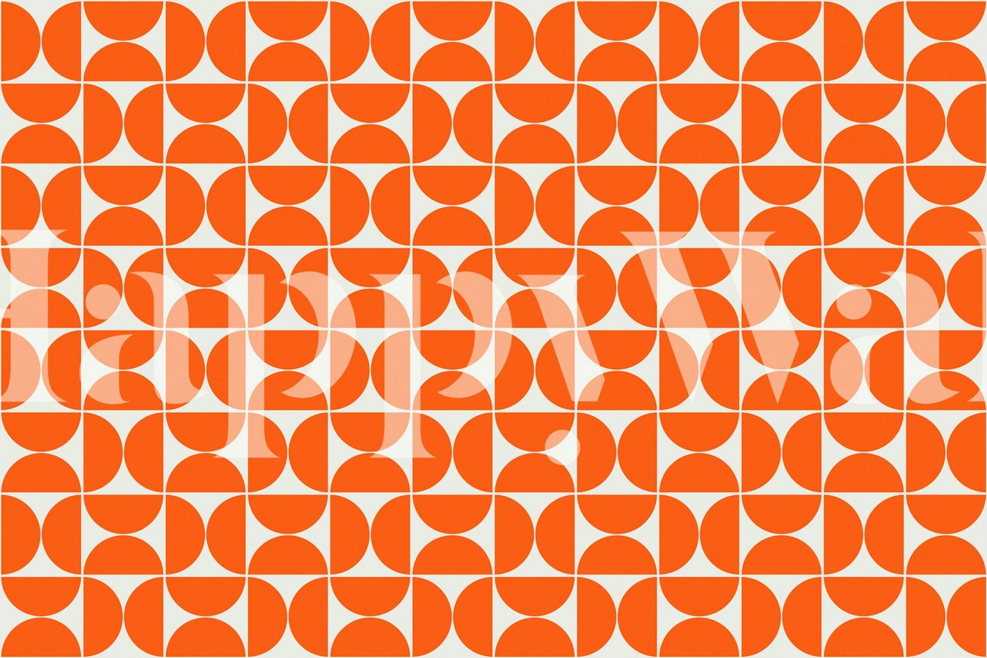 Mid-Century Modern pattern tapet i ett rum