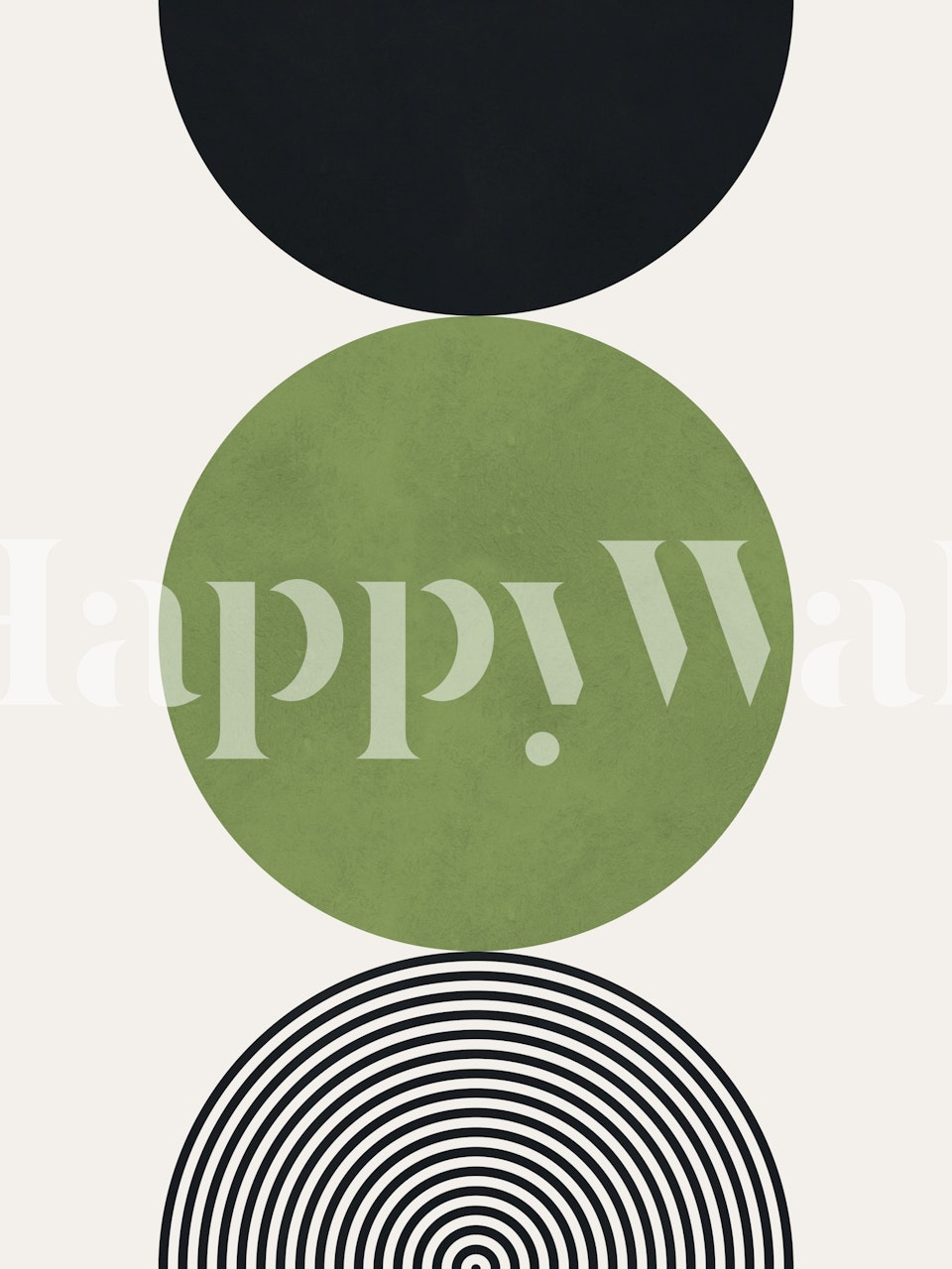 Circles and semicircles tapeta u sobi