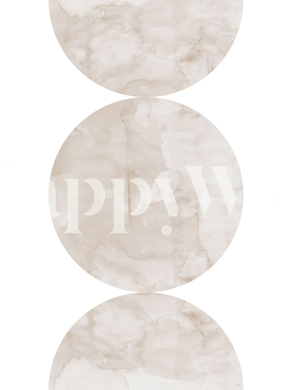 Circles and semicircles behang in een kamer