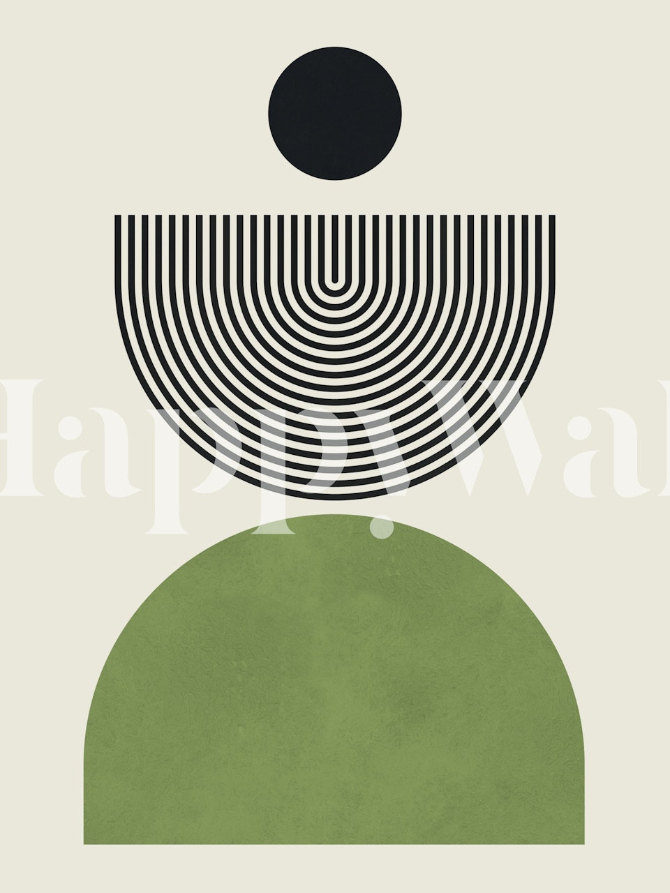 Circles and semicircles papel tapiz en una habitación