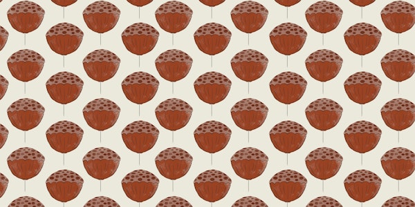 Mid Century Flower Brown