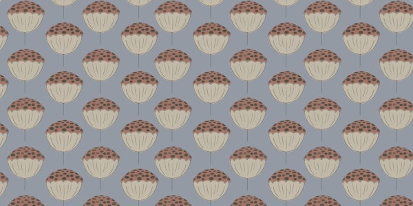 Mid Century Flower Blue