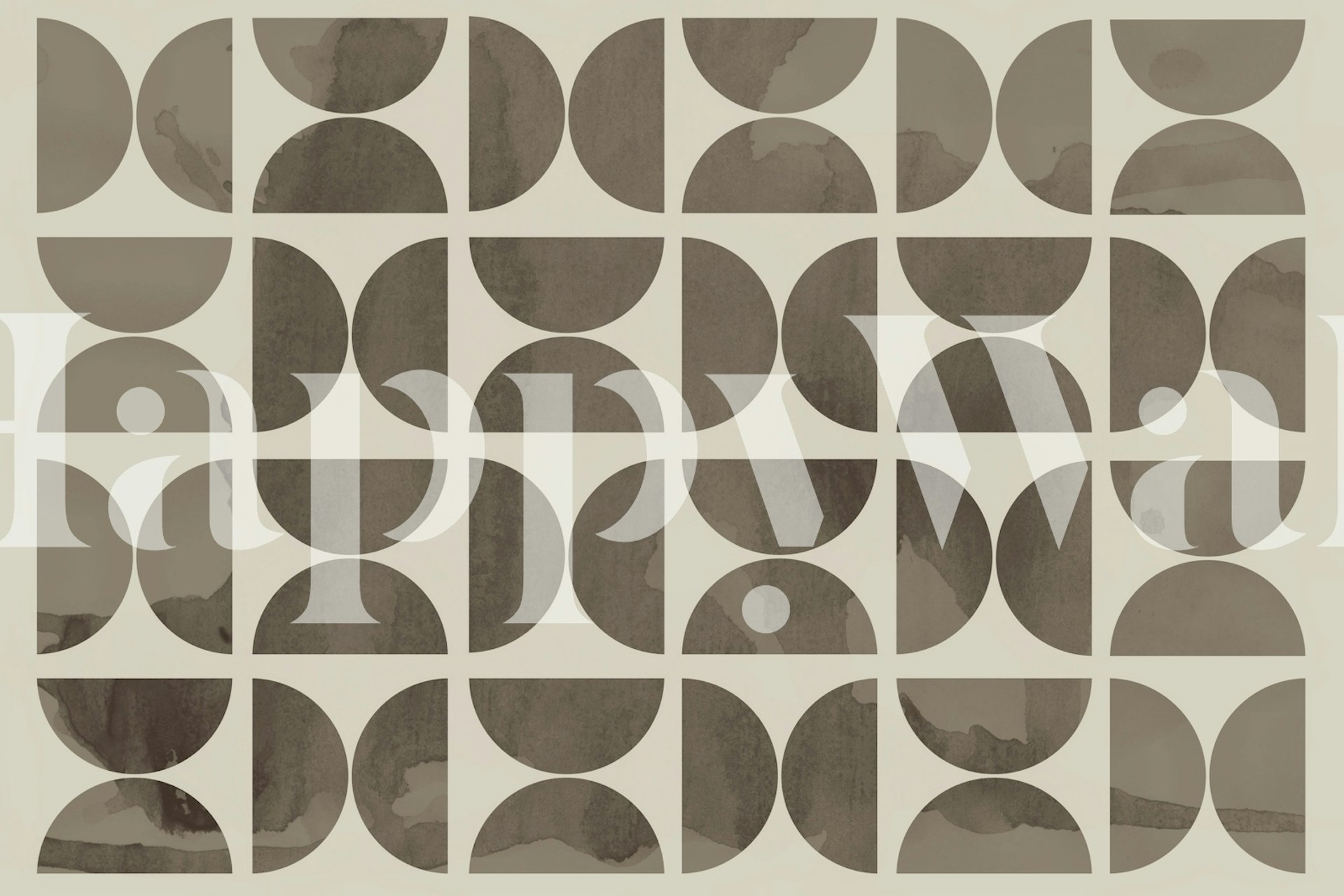 Carta da parati Watercolor Bauhaus in una stanza