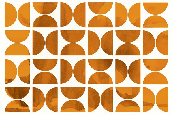 Orange Watercolor Bauhaus