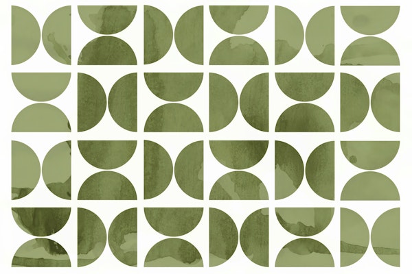 Green Watercolor Bauhaus