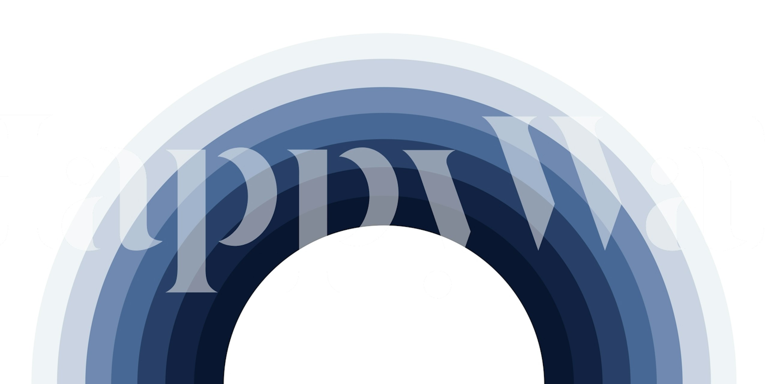 Layered blue arch pattern wallpaper wall mural