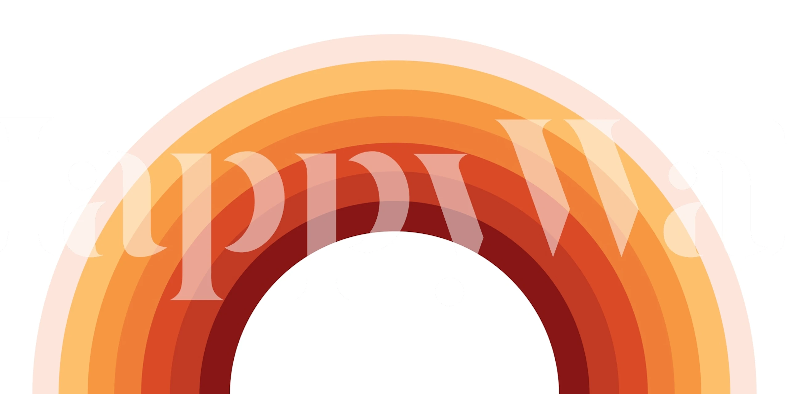 Modern rainbow sunset wallpaper in a room