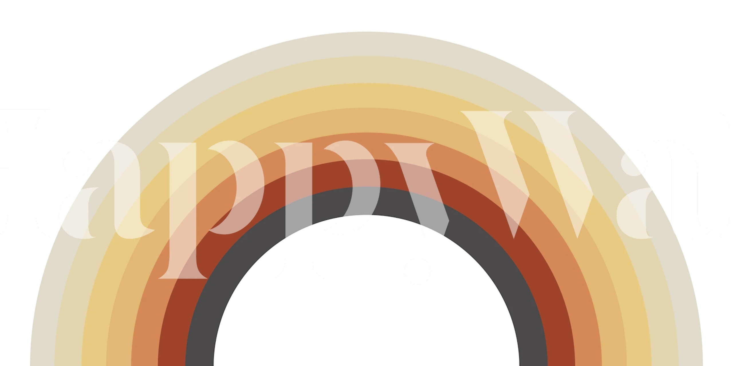 Abstract rainbow pattern with warm colors of orange, yellow, and brown wallpaper